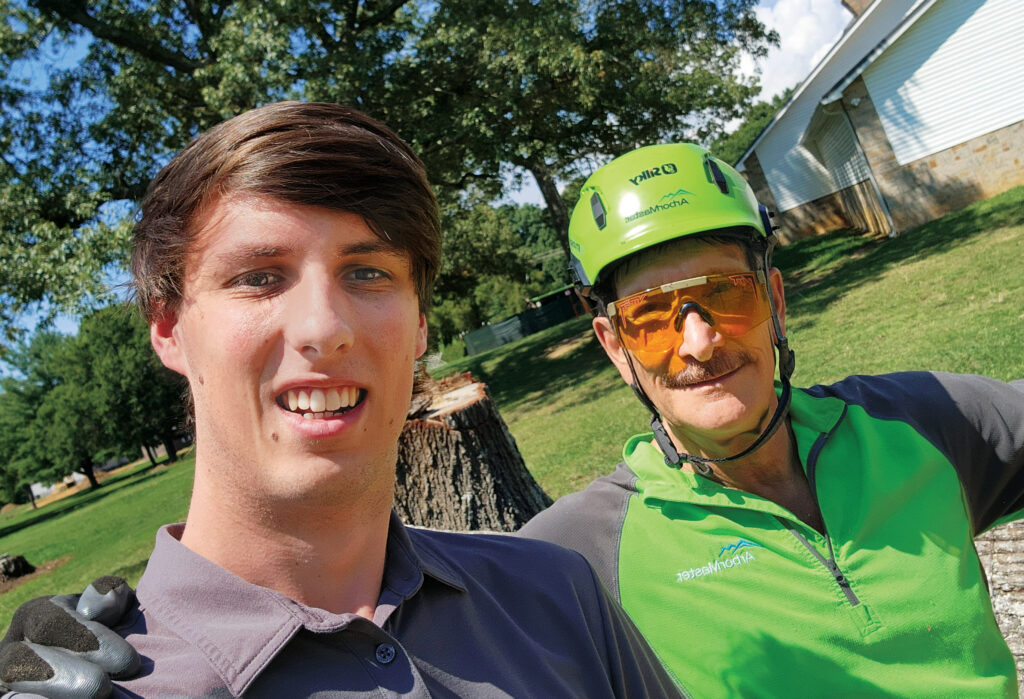 Tennessee Chainsaw Massacre: These trees didn’t stand a chance after Ken Palmer, owner of ArborMaster Training, showed Mader the power of Greenworks’ Optimus lineup of electric chainsaws. (Photo: LM staff)