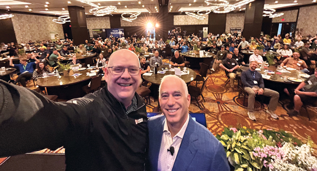 6. Selfie standouts: Following a short presentation to attendees at the Jeffrey Scott Summer Growth Summit, Hollister grabbed the traditional selfie with Scott and 400 or so of their closest friends on the final day of the event. (Photo: LM staff)