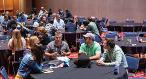 Connect the dots: Whether in small-group settings or on the trade show floor, networking tops many attendees to-do list at Elevate. (Photo: NALP)