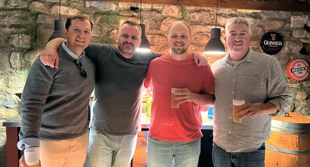 Americans in the American Bar, Take Two: After ACE Domination left, ACE Calibrate arrived. Vince Torchia of The Grow Group (left) joined Nick Jensen, Jensen Gardens, Kayden Glynn and Jones for week two. (Photo: LM staff)