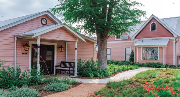 During the renovations, the city of Fredericksburg implemented strict watering requirements, forcing Twistleaf to pivot from expansive zoysia lawn areas and add lawn replacements like Texas sedge. (Photo: Brittany Dawn Short)