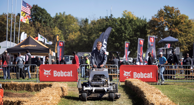 The ability to test drive everything from track loaders to stand-on mowers is one of the highlights of the massive outdoor demo area at Equip Expo. (Photo: Kylene White/Guardian Owl Digital)