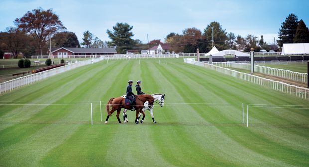 Around the turf track, moisture readings are taken at 300-foot intervals to help guide both automated and manual irrigation strategies using water sourced from on-site ponds. (Photo: Sport and Entertainment Corporation of Maryland)