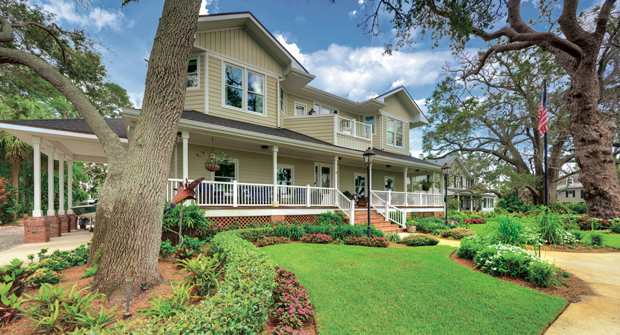 Lee says one of the standout plants in the landscape redesign is green island ficus due to its salt and hurricane tolerance, making it a popular Florida choice. (Photo: Landscapes by Randy Lee)