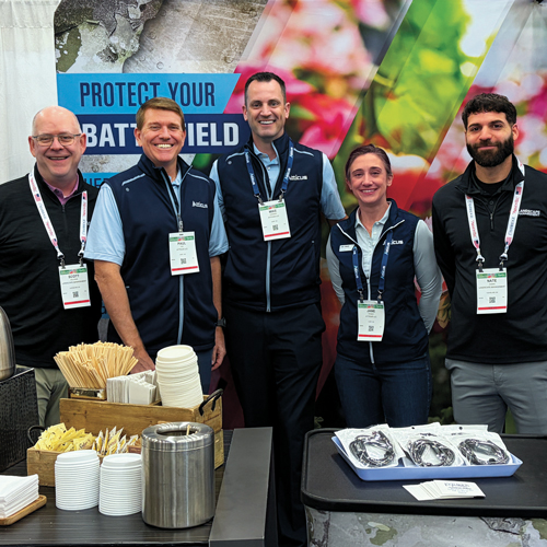 MANTS meet-up: At the Mid-Atlantic Nursery Trade Show in Baltimore, the LM team caught up with the crew for Atticus. From left are Hollister; Paul Fox, Mike Sorensen and Jane Stanley with Atticus; and LM’s Nader Hassen. (Photo: LM staff)