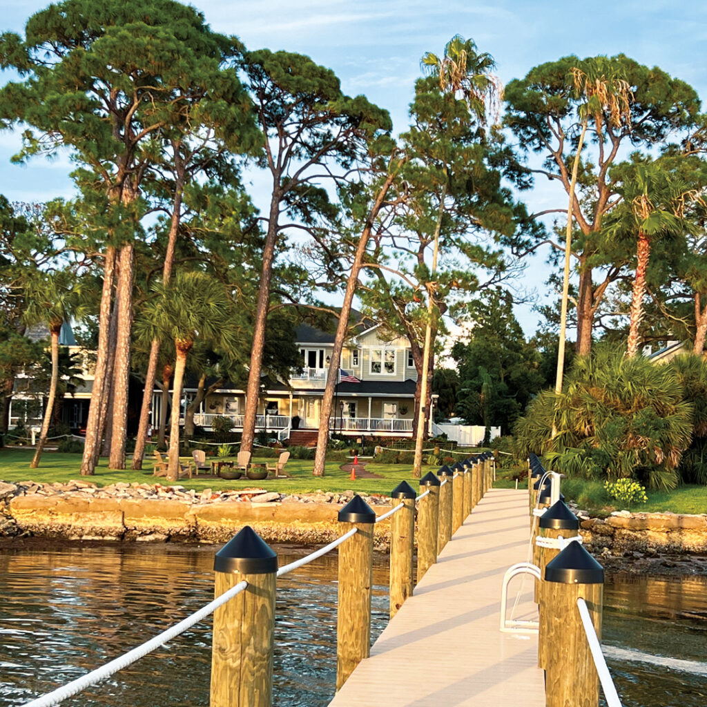 The 200-foot dock was one of the main features that needed repairs after the 2024 hurricanes. (Photo: Landscapes by Randy Lee)