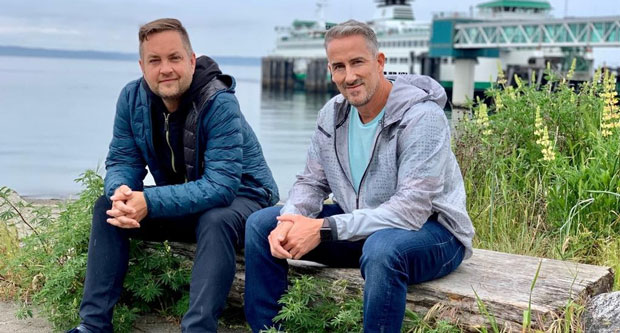 James Jakobsen (left) and Peter Roberts (right), co-founders of ManageMowed. Photo: ManageMowed