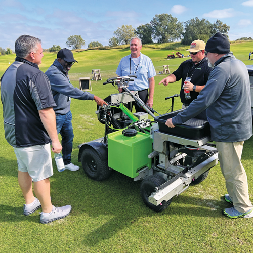 Steel Green was one of the industry partners 
showing off products in the outdoor demo area 
at the LM Growth Summit.  (Photo: LM staff)