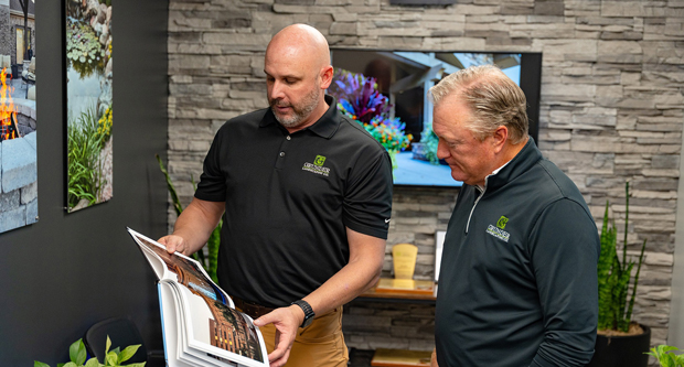 Seth Pflum (left) and Marty Grunder. (Photo: Grunder Landscaping)