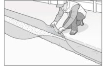 Backfill, wrap and finish. Cover the pipe with gravel up to a few inches of grade, fold the geotextile over to separate soil from rock and finish the surface with soil, sod or decorative stone tailored to the client’s expectations. (Illustration: David Preiss)