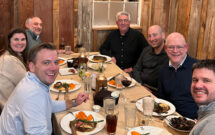 During GROW! 2026 in Dallas, the Landscape Management team — (clockwise from upper right) Seth Jones, Tod McCloskey and Scott Hollister — grabbed dinner with friends from John Deere — (clockwise from lower right) Justin VanderHeyden, Cameron Stull, Jaclyn Boraas and Nick Minas. (Photo: LM staff)
