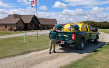 Kimmell got started with Weed Man in 2010, and more than a decade later, he’s back to servicing yards under the franchise’s name. (Photo: Weed Man)