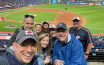 Play ball!: Members of the Turf and Ornamental Communicators Association took in a Guardians game when its annual meeting visited Cleveland. Pictured (from left) are Syngenta’s Mark LaFleur (front row); Swanson Russell’s Jason Schmaderer; Project EverGreen’s Cindy Code; LM’s Scott Hollister (second row); Cecilia Johnson and Valerie Smith with Sod Solutions; Den Gardner and GIE Media’s Russ Warner (back row). (Photo: LM staff)