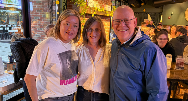 TOCA trio: Hollister with a pair that keeps TOCA ticking — (from left) Kristy Mach, executive director, and Sandra O’Rourke, member services. (Photo: LM staff)
