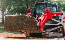 The Takeuchi TL11R3 compact track loader is well-suited for handling pallets of sod. (Photo: Takeuchi)